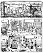 Découpage, crayonné et encrage d'une planche du tome 8 de « Lady S ».