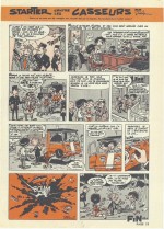 Dernière planche de « Starter contre les casseurs » parue en bichromie dans Spirou n° 1234 du 7 décembre 1961.