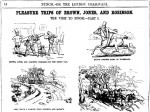 « Pleasure Trips of Brown, Jones, and Robinson » par Richard Doyle, dans Punch (Grande-Bretagne).