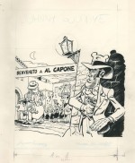 Dessin original de Dino Attanasio pour la couverture d'un album de « Johnny Goodbye ».