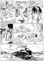 Une planche originale de « La Trilogie noire ».