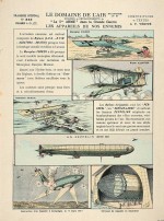 "Le domaine de l'air : les appareils de nos ennemis" - Imagerie d'Epinal (dessin de Victor Vérité)