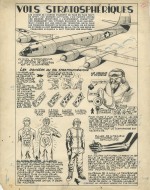Original d'une planche didactique dessinée par Jean-Michel Charlier, publiée dans Spirou n° 570 du 17 mars 1949.