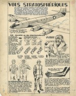 Original d'une planche didactique dessinée par Jean-Michel Charlier, publiée dans Spirou n° 570 du 17 mars 1949.