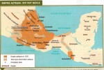 Carte de l'empire aztèque et reconstitution de la ville de Tenochtitlan