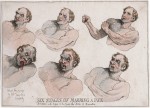 « Six Stages of Marring a Face » par Thomas Rowlandson.