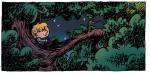 Emile dans un arbre sous la lune