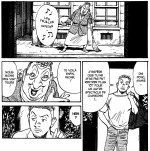 La concierge parisienne telle que l'imagine Naoki Urasawa. Une parodie de Brigitte Bardot alors que le jeune homme, pompier, est lui plus réaliste.