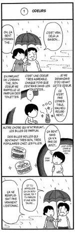 Chaque chapitre est conclu par une série de deux yonkoma (4 cases alignées verticalement) assez amusants qui reviennent sur un point précis ayant marqué la dessinatrice.