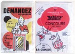 Difficile de reconnaître la main vivace de Hodges dans ces sachets publicitaires pour des jeux de 7 familles Tintin et Astérix édités par Grimaud...