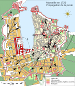 La propagation de la peste à Marseille