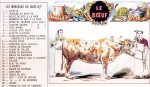 La découpe de bœuf ; affiche du XIXe siècle : l'un des bouchers tient la masse pour étourdir avant la saignée