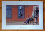 Sérigraphie hommage à Jacobs (Schuiten et Archives internationales, 1993)