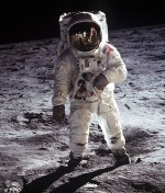 Aldrin photographié par Armstrong en juillet 1969