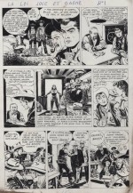 Une planche originale de « La Loi joue et gagne » : six pages publiées dans Le Journal des Pieds nickelés n° 18 (12/1949).