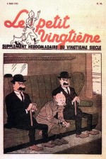 Unes du Petit Vingtième (n° 18 du 6 mai 1937, n° 22 du 3 juin, n° 38 du 23 septembre et n° 2 du 13 janvier 1938),