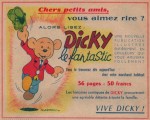 Page annonce de Dicky le fantastic dans L’Intrépide n° 329 (16/02/1956).