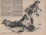 Illustration pour « Les Rescapés du Rio Grande » Vaillant n° 516 (03/01/1955).
