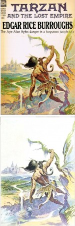 Quand Frazetta illustrait « Tarzan et l’empire perdu » en 1962 (couverture Ace Books).