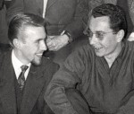 Georges Rieu et Roger Lécureux : extrait d'une photo de groupe, 1958.