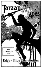 Couverture pour « Tarzan of the Apes » (dessin de Fred J. Arting) en 1914.