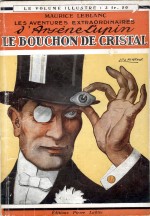 Couverture du livre « Les Aventures extraordinaires d'Arsène Lupin : Le Bouchon de cristal », illustré par Leo Fontan (éd. Pierre Lafitte 1912 ; rééd. vers 1921).