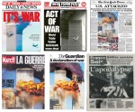 Des unes chocs pour évoquer le chaos ambiant, le 12 septembre 2001...