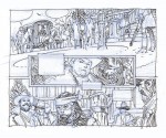 Une page du carnet de story-boards de Ralph Meyer.