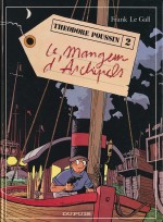 « Le Mangeur d'archipels », couvertures versions 1987 et 2016.