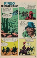 Page 1 (sur 16 demi planches, remontées en huit dans les intégrales) de « El Diablo s'en mêle » parue dans Tintin sélection n° 7 du 2e trimestre 1970.