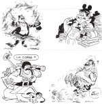 Caricatures de François Corteggiani par Pierre Tranchand, Claude Marin, Luciano Bottaro et Philippe Bercovici.