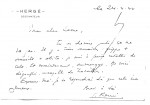 Lettre à Charles Lesne du 24 avril 1944. Hergé ne va pas bien…