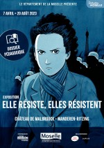 Affiche de l'exposition « Elle résiste, elles résistent » (2022-2023).