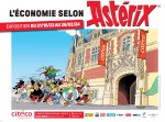 Visuel de l'exposition « L'Economie selon Astérix », organisée à la Cité parisienne de l'économie (octobre 2023 - février 2024).