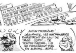 Alain De Kuyssche caricaturé par Yann et Conrad, dans les « Hauts de pages »de Spirou.