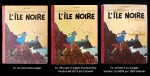 Les trois éditions alternées A22 annotées ou découpées par les studios Hergé.
