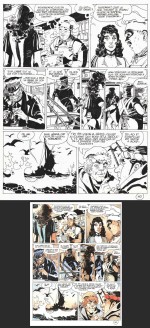 Planche originale du T4 de « Gato Montés » avec sa mise en couleurs.