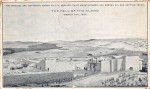 « Fall of the Alamo », illustration de Theodore Gentilz (1844), reprise en carte postale.