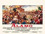 Affiche pour « Alamo » (John Wayne, 1960). Illustration par Reynold Brown, fameux graphiste des affiches de « Ben Hur » ou de « L'Attaque de la femme de 50 pieds ».