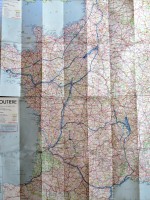 Carte routière annotée par Vicente Jiménez-Bravo.