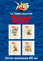 Timbres célébrant l'anniversaire des 65 ans d'Astérix (2024)..