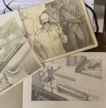 Crayonnés et illustrations couleurs.