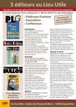 619483483_122234604716041973_4758680458567053485_n L’équipe des éditions P.L.G sera en chair et en os au Grand Off d’Angoulême, du 29 janvier au 1er février, en compagnie de celle de Papiers nickelés et de Tonnerre de bulles : n’hésitez pas à leur rendre visite !