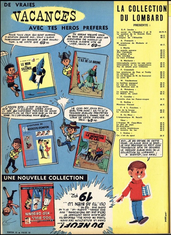 CATALOGUE LOMBARD N 12 1959 album 25 mars