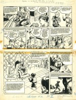 Planche originale de l'une des « Belles Histoires de l’Oncle Paul » scénarisées anonymement par Jean Michel Charlier dans Spirou (1951).