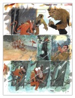 Planche originale du « Singe qui aimait les fleurs », publié chez Dargaud (2007).