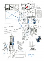 ART-03 Storyboards et recherches de personnages.