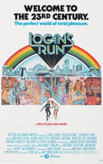 Affiche américaine de « Logan's Run » et détails (film de Michael Anderson, 1976 ; design par Charles Moll).
