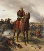 Nap_sedan_von_Wilhelm_Camphausen « Napoléon III lors de la bataille de Sedan » (Wilhelm Camphausen, 1885).
