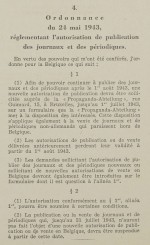 L’ordonnance du 24 mai 1943 dans la Verordnungsblatt des Militärbefehlshabers in Belgien und Nordfrankreich […] du 26 mai 1943 (fragment). Collection Liberas.